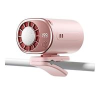 Generico Ventilateur portable avec clip - Circulation de l'air du véhicule, tête à double rotation à 360 degrés, connexion 12 V + 3 réglages de vitesse, coque en résine résistante aux chocs