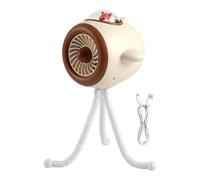 Generico Ventilateur portable pour poussette - PP 32 x 16 cm | 3 vitesses rotatif | ventilateur de voyage pour enfants été plage shopping camping