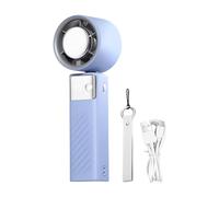 Generico - Ventilateur portable silencieux de poche sans pales - Refroidisseur d'air pliable avec affichage numérique - Gadget à piles pour chambre, voyage en plein air