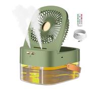 Genérico Ventilateur pour homme, fluide à levier d'eau mini-spray rafraîchissant, brouillard table portable avec lumière atmosphérique pour la maison, les voyages, les bureaux