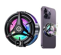 Genérico Ventilateur refroidisseur de téléphone portable avec lumières et contrôle thermique intelligent, pour voyage, maison, école, bureau, salle de sport, jeux mobiles et