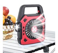 Generico Ventilateurs De Camping Pour Tentes - Dispositif De Refroidissement Rechargeable,Ventilateur De Camping Avec Lumière,Pour Camper Van Rv Voyage En Plein Air Voiture Plage Maison Camion