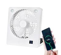 Generico Ventilateurs d'extérieur | Ventilateur portable avec panneau solaire - Alimenté par batterie 3 vitesses pliable avec lumières LED, équipement d'urgence et activités de plein air