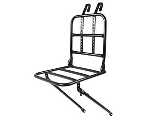 GENERICO Ventura Front Wheel Carrier Porte-Bagages Pliant en Bois de hêtre de qualité supérieure - Fabriqué en Europe, 14404581, Noir,