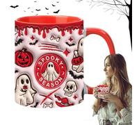 Genérico Verre fantôme 3D - Pour café, thé | Céramique créative avec poignée, boisson chaude décoration d'Halloween ajoutant une atmosphère effrayante à la cuisine, salon, bureau, etc