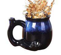 Generico Verres à café résistant à la chaleur en céramique de 380 ml pour chocolat chaud blanc avec poignée ergonomique, céramique avec poignée confortable, tasses multi-usages pour bevan