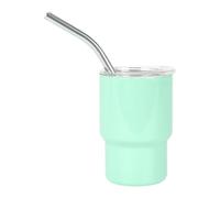 Generico Verres à shot amusants - Verres pour sublimation 90 ml avec paille, bouteilles en acier inoxydable pour boissons chaudes et froides, idéales pour fêtes et fêtes