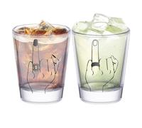 Genérico Verres à vin pour mariage - Design anneau en verre pour enterrement de vie de jeune fille, récipients en verre pour boissons lors d'une fête, Noël, barbecue, réunion de famille ou mariage