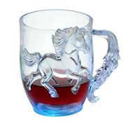 Generico Verres lumineux - Tasses en forme de cheval avec batterie, luminescentes pour café et eau, pour thé au lait jus, maison, bureau, école, dîner, fête du nouvel an, fête du printemps