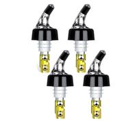 Generico Verseur automatique pour bouteilles mesurées - Verseur pour boissons Quick Shot Spirit Measure, distributeur pour vin et cocktail - 1 oz/30 ml (4 jaunes)