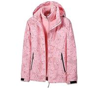 Generico Veste Imperméable Femme de Sport Légère Veste de Vent Polyvalent Respirant Imperméable Vestes Voyage Grande Taille Manteau En Plein Air Coupe Vent Pliable Veste En Plein Air, rose, XL