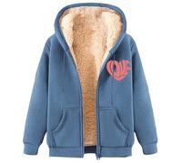 Generico Veste polaire pour femme, en peluche, légère, poilue, couleur unie, confortable, chaud, doux, surdimensionné, lourd d'hiver, manteau à capuche rembourré à manches longues, veste en peluche