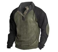 Genérico Vêtements de loisirs Top Sport avec Fermeture 1/4 Sweatshirt Western Style Sweatshirt Vintage Campagne Lisse pour les Hommes en plein air, Marin., M