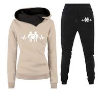 Generico Vêtements de Sport Femmes Décontracté D'hiver Complet Combinaison Femme Curvy Randonnée Jogger Sweat & Pantalon Grande Taille Sportwear à Capuche Ensemble De Sport Femme Confortable Costume,
