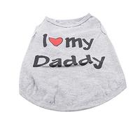 Generico Vêtements pour animaux I Love My Daddy Imprimé Puppy Dog Cat