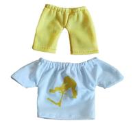 Generico Vêtements Pour Les Doigts - 9x9 Cm, T-shirt Avec Pantalon Pour Les Doigts | Pair Clavier Avec Jouets Doux Perr Ditaa | Mini Ensemble De Vêtements Perr Contes Et Jeux Interactifs Conn Marionet