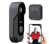 Generico Vidéo Interphone avec Caméra - Vidéo Sonnette Sans Fil,Détection de Mouvement Audio Bidirectionnelle Sécurité Maison Intérieur Extérieur Nuit Appartement Boutique