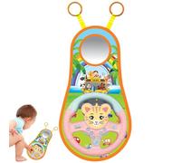 Genérico Voiture pour avec musique, faux jouets, contrôleur de conduite simulé pour bébés, tout-petits, garçons et filles, siège auto (jaune) petit volant