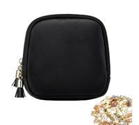 Generico Voyage pour bijoux | fermeture éclair à deux couches | pour bijoux divisé pour voyager - pour les voyages à la mer, les vacances, les dortoirs, les hommes d'affaires, les femmes, les bagues