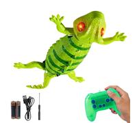 Generico Wall Gecko Robot Toy - 14,57 pouces Remote Control Gecko | Soft Rubber Crawling Toy - Interactive electric prank toys with lights for kids boys girls indoor outdoor fun 37 cm