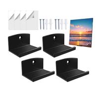 Generico Wall Record Holder, 4 pièces Acrylic Organizer Stand, 6,35 x 4,3 x 3,5 cm Easy To Apply Record Wall Display - Convenient For Living Room Bedroom Album Collectibles Picture Comic Book Kids