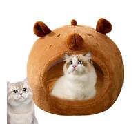 Generico Warm Cat House Indoor, Cozy Capybara-Shaped Sleep Nest, Winter Warm Pet Bed for Small Dogs, Soft Cat Cave for Winter, Intérieur Cat Bed for Living Room, Balcony, Bedroom Pet Nest