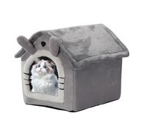 Genérico Washable Pet Bed with Bunny Ears - Dome Cat Cave, enclos Warm Puppy House for Small and Medium Pets | Indoor Winter Shelter for Cats Dogs Kittens Home Bedroom Living Room