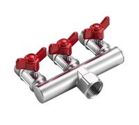 Generico Water Hose Splitter - Heavy Duty Shut-off Valve Connectors | Outdoor Water 3 Way Splitter Connector - for Lawn Watering Outdoor Cleaning Farm Pathway Patio Grassland