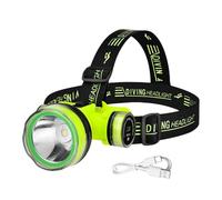 Generico Waterproof LED Head Lamp - Gear Dive Light | Rechargeable USB Underwater Diving Torch Kit for Night Fishing Caving Outdoor Adventure with 350M Illumination Distance Mode Lighting