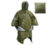 Generico Wearable Stadium Blanket Hooded Sleeping Sack Travel Warm Sack pour Camping Hiking Outdoor Winter Stadium Home Backpacking