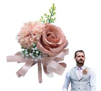 Generico Wedding Boutonniere - Boutonniere Flowers | Corsage Flower, Room And Best Man Boutonnieres avec artificielle, pour l'anniversaire de la cérémonie de mariage, dîner formel