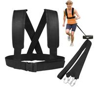 Genérico Weight Sled Harness - 84-116cm Adjustable Strap, Stainless Steel Nut Renforced High-Elastic Harness, Safety Lock Design | Sled Pull Training, résistance Workout, Strength and Speed Exercise