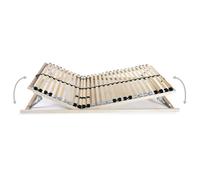 Genérico Wenjingqi 246455 Sommier à lattes sans matelas avec 28 lattes 7 zones 70 x 200 cm Marron