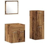 Genérico wenjingqi 3332519 Ensemble de 3 meubles de salle de bain en bois vieilli