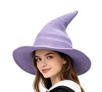 Genérico Wick Headwear - Cosplay Party Bonnet, Flexible Crochet Headgear | Wide Brim Foldable Knitted Design | Party Masquerade Carnival Photography, Stage Performance Witch Dress Up Headdress Up