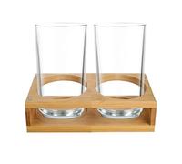 Generico Wine Glass Holder, Beer and Wine Cup, 10,63 x 3,54 x 1,97 pouces, 2 trous Serving Tray, Seasoning Jar Organizer, Medium Size, Black, 1 Piece, Kitchen, Bedroom, Apartment, Club, Party