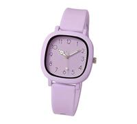 Generico Women's Watches - Silicone | Silicone Strap Casual Clock | Solid Color Fashion Watch | for Birthday Exams Commuting Mother Girlfriend Teen Girl, All-Weather Reliability, Violet,