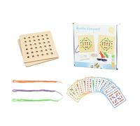 Generico Wooden Lacing Toy - Interactive Threading Activity, Cognitive Skill Development, Educational Game | Hand-Eye Coordination Kit, Ideal Application for Kids Boys Girls Home School
