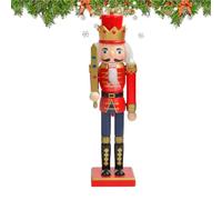 Generico Wooden Nutcracker Figures, Seasonal Decor For Holidays, Wooden Christmas Soldiers Figurine Decoration For Porch Outdoor Indoor Party Home Fireplace Holiday