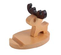Generico Wooden Phone Holder Stand Solid Beech Desktop Smartphone Dock, Support de téléphone portable pour bureau et nuit, Universal Tablet Stand For Home Office & Travel | For