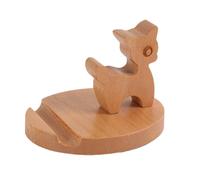 Generico Wooden Phone Holder Stand Solid Beech Desktop Smartphone Dock, Support de téléphone portable pour bureau et nuit, Universal Tablet Stand For Home Office & Travel | For