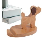 Generico Wooden Phone Holder Stand Solid Beech Desktop Smartphone Dock, Support de téléphone portable pour bureau et nuit, Universal Tablet Stand For Home Office & Travel | For
