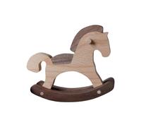 Genérico Wooden Rocking Horse - Mini table Decor | Tiny Wooden Rocking Horse Toy and Accessory, Ideal For Home, Nursery, Office, Desk, Bookshelf, Windowsill, Bedside Table, and Birthday