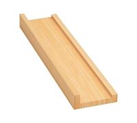 Generico Wooden Wall Plant Shelf - Edge Protection Design, 24 pouces External Display Ledge, Weatherproof Kitchen Study Room Component, Durable Brown Organic Fastener | Storage Tool For Books & Photos