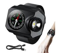 Generico Wrist Lantern 500 mAh Climbing Watch Lamp, Rechargeable Path Light, Compass Direction Torch | Waterproof Multi-Level Wrist Beam For Night Walking Hiking Camping Running Cycling Adventure Y