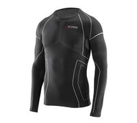 Generico XTECH Maillot Technique Sous-vêtement Thermique Hiver à Manches Longues Col rond Noir T-shirt Race 3 XTECH Fabriqué en Italie, Noir , XXL-3XL