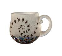 Genérico Zunetsutock Verre en verre de mer fait à la main Transparent Art Style océan Verre pour petit-déjeuner Thème de plage | Pour café, thé, lait, boissons, bureau à domicile, restaurant, co