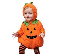 Générique 0-2 Ans, Tout-Petit bébé Fille garçon Mon Halloween Citrouille Costumes Mignon à Capuche Salopette Tenue Photographie Automne Hiver vêtements (Purple, 6-12 Months)