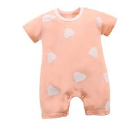 Générique 0-24 Mois, Doux Unisexe Nourrisson Bébé Tout-Petit Motif Imprimé Manches Courtes Dessin Animé Cordonnier Shortall Casual Combinaison (18-24 Months)