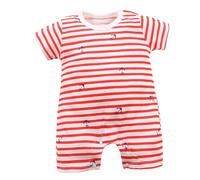 Générique 0-24 Mois, Doux Unisexe Nourrisson Bébé Tout-Petit Motif Imprimé Manches Courtes Dessin Animé Cordonnier Shortall Casual Combinaison (6-12 Months)
